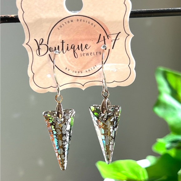 Swarovski Crystal - drop earrings. - Picture 4 of 4